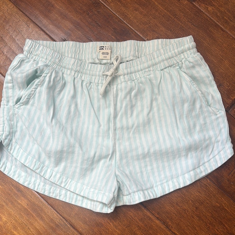 Billabong Blue Athletic Shorts Elastic Waistband Lightweight Size Large